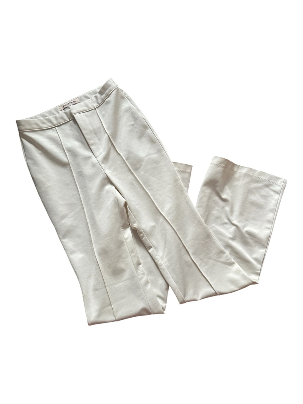 Jealous Tomato Women's Cream Wide-Leg Pants